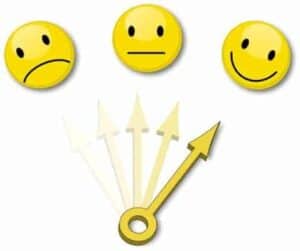 skift fra negative til positive tanker